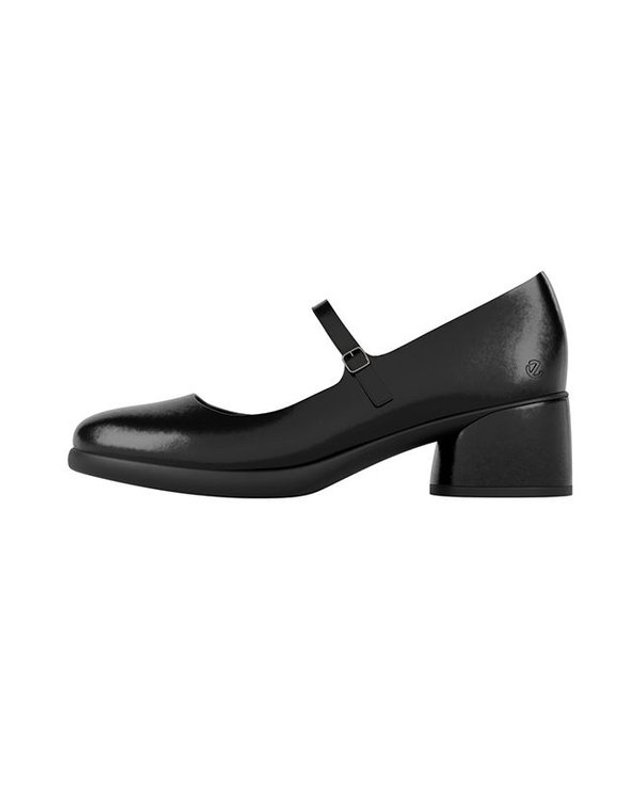 에코 [갤러리아] ECCO 여성 메리제인 스컬프티드 LX 35 블랙 5CM 222503-01001 착용컷