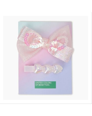 [갤러리아] 베네통키즈(26S)글로우 하트 헤어핀  QCET12611CO