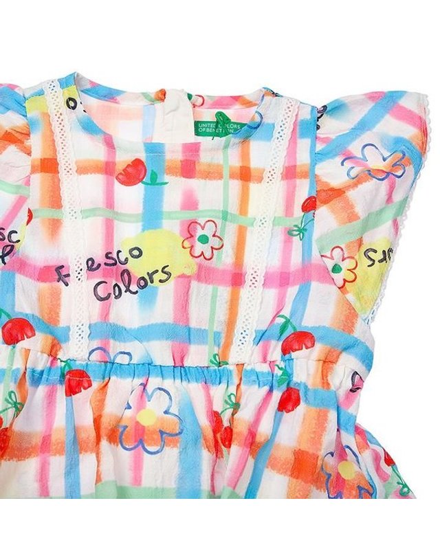 베네통 [갤러리아] 베네통키즈G 26S/S 팝팝 러블리 원피스 QAOP24631멀티 착용컷
