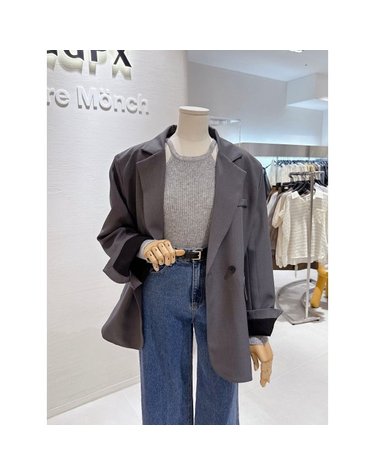 [갤러리아] 소매 배색 오버핏 자켓(GP9JK008B)