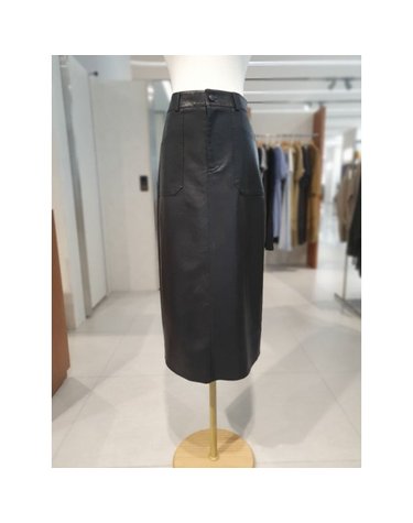 [갤러리아] ABF.Z H라인 레더 롱스커트 AZZDHS43K