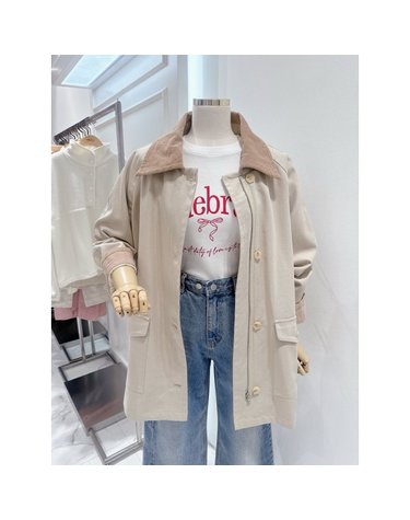 [갤러리아] ab.f.z 골덴 카라 하프 트렌치코트 (ATZ5QR06G)