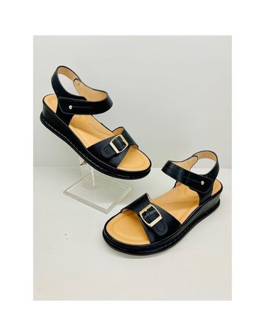 [갤러리아] 고세 데일리 여성 경량 에어쿠션 벨크로 스트랩샌들 GZS5S018 블랙 4cm