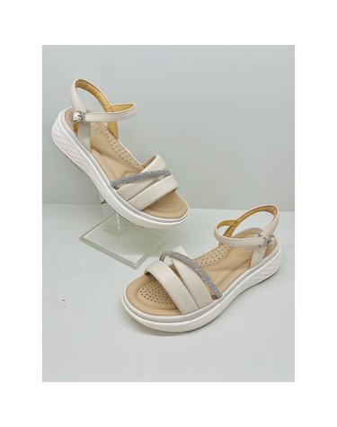 [갤러리아] 고세 데일리 여성 초경량 에어쿠션 큐빅스트랩 샌들 GZS5S020 아이보리 3.5cm
