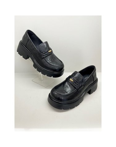 [갤러리아] 고세 데일리 여성 클래식 핀포인트 청키 로퍼 GZP5F003 블랙 6cm