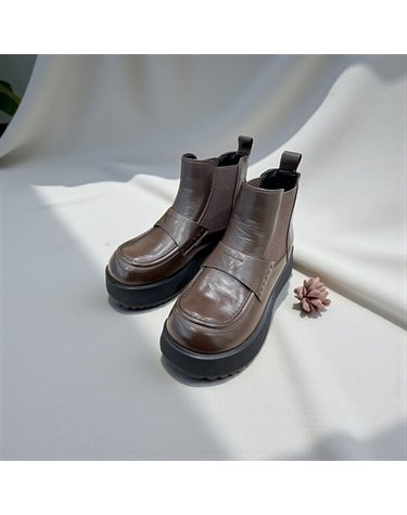 [갤러리아] 고세 데일리 여성 스퀘어 청키 페니 첼시 앵클부츠 GZA5F112 브라운 5cm