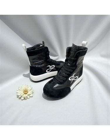[갤러리아] 고세 데일리 여성 와이드 레이스업 하이탑 스니커즈 GZA5F019 블랙 4cm