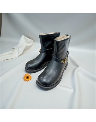 [갤러리아] 고세 데일리 여성 경량 바이커 퍼포인트 기모 앵클부츠 OZA5F087 블랙 3.5cm