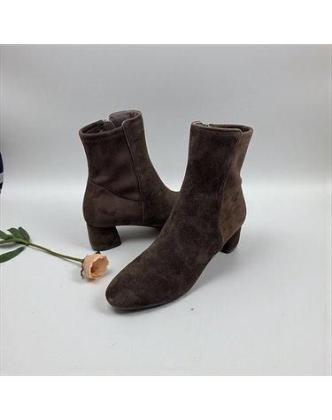 [갤러리아] 고세 데일리 여성 페미닌 스웨이드 스퀘어 삭스스판 앵클부츠 GDA5F049 브라운 5cm