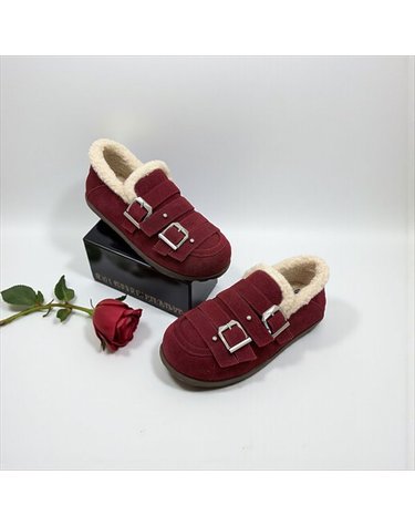 [갤러리아] 고세 데일리 여성 와이드핏 벨티드 양털 쿠션 스니커즈 GZP5F024 레드 4.5cm
