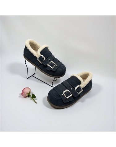 [갤러리아] 고세 데일리 여성 와이드핏 벨티드 양털 쿠션 스니커즈 GZP5F024 네이비 4.5cm