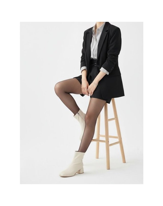 고세제화 [갤러리아] [센터시티] 고세 스판 삭스 데일리 5CM 앵클부츠 OZA5F058 아이보리 착용컷