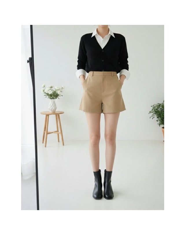 고세제화 [갤러리아] [센터시티] 고세 스판 삭스 데일리 5CM 앵클부츠 OZA5F058 아이보리 착용컷