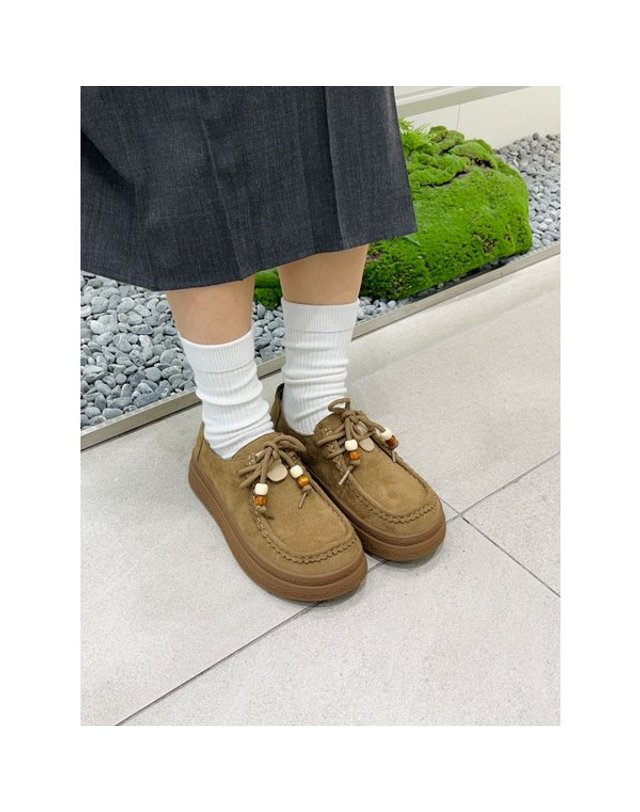 고세제화 [갤러리아] 고세 데일리 여성 메이플 비즈 왈라비 로퍼 OZP5F041 타우페 5cm 착용컷