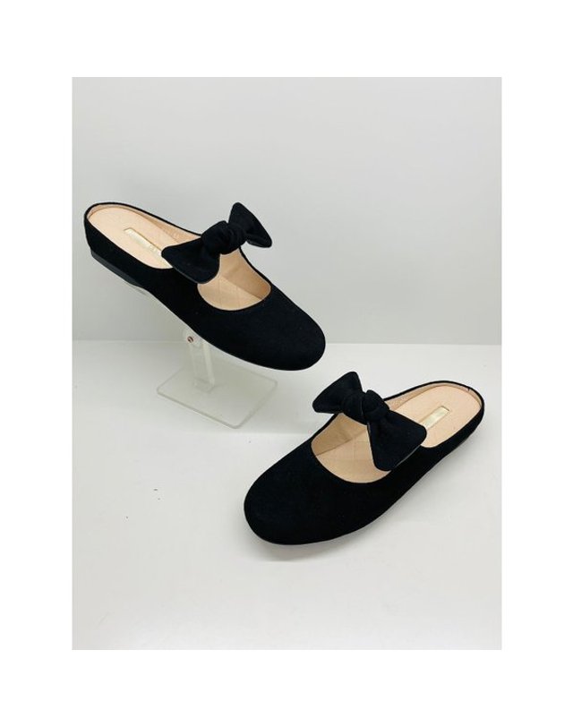 고세제화 [갤러리아] 고세 데일리 여성 러블리 리본 메리제인 쿠션 뮬 GLO5F001 블랙 2.5cm 착용컷