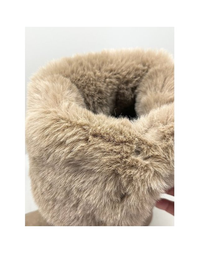 고세제화 [갤러리아] 고세 데일리 여성 키디벨트 양털 투웨이 롱부츠 OZL5F080 베이지 4.5cm 착용컷