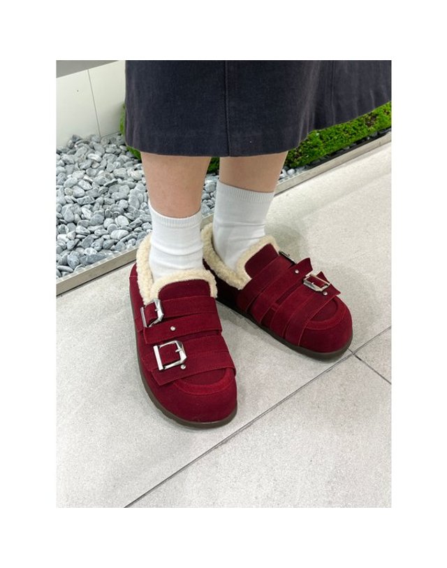 고세제화 [갤러리아] 고세 데일리 여성 와이드핏 벨티드 양털 쿠션 스니커즈 GZP5F024 카멜 4.5cm 착용컷