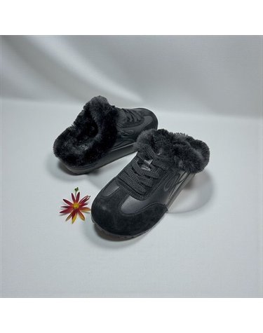 [갤러리아] 고세 데일리 여성 와이드핏 밍크 퍼 스니커즈 뮬 GZO5F027 블랙 4cm