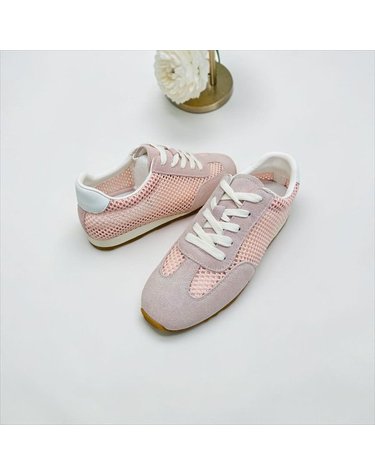 [갤러리아] 고세 데일리 여성 메쉬 스웨이드 배색 레이스업 스니커즈 GZP6S015 핑크 1.5cm