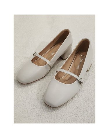 [갤러리아] [센터시티] 고세 소가죽 메리제인 펌프스 4CM OZP6S029 아이보리