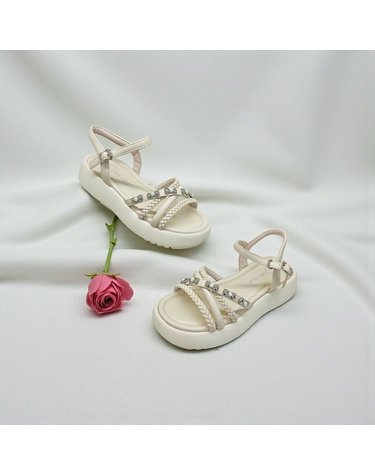 [갤러리아] 고세 데일리 여성 진주포인트 위빙 스트랩 플랫폼 샌들 OZS6S032 아이보리 4.5cm