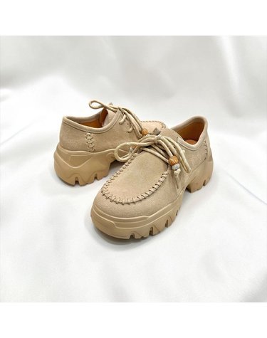 [갤러리아] 고세 데일리 여성 스웨이드 쥬얼 슈레이스 청키 플랫폼 로퍼 GZP6F021 베이지 6cm