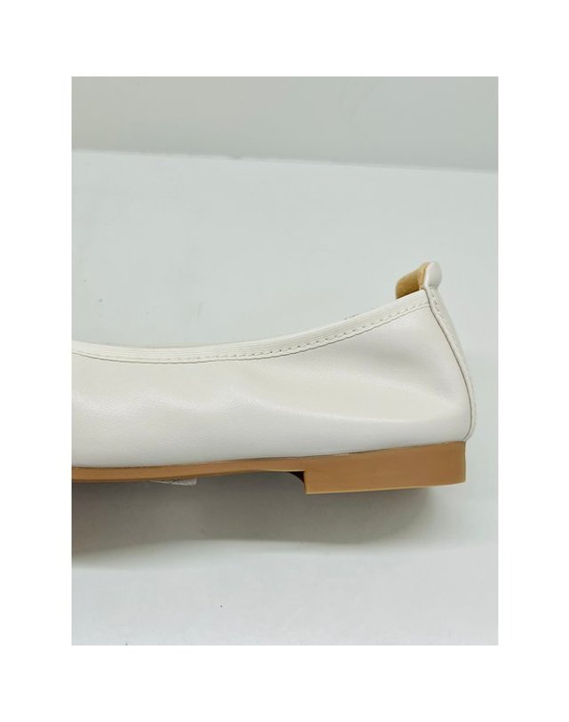 고세제화 [갤러리아] 고세 여성 데일리 스퀘어토 리본프레임 밴딩 플랫 GZP6S010 아이보리 1.5cm 착용컷