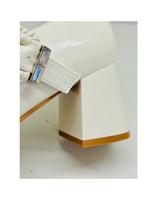 고세제화 [갤러리아] 고세 여성 데일리 클래식 위빙 버클 메리제인 펌프스 OZP6S005 아이보리 6cm 착용컷