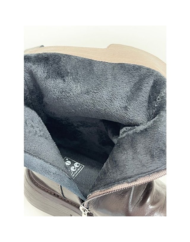 고세제화 [갤러리아] 고세 데일리 여성 더블버클 그런지 하프 미들부츠 GZH5F020 블랙 4.5cm 착용컷