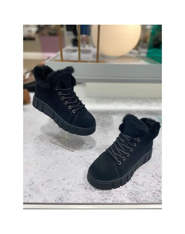 [갤러리아] 고세 데일리 여성 양털 스니커즈 GZP3F051BK 블랙 3.5cm
