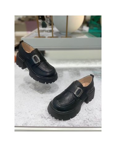 [갤러리아] 고세 데일리 여성 청키굽 키높이 경량로퍼 GZP4S004 블랙 6.5cm