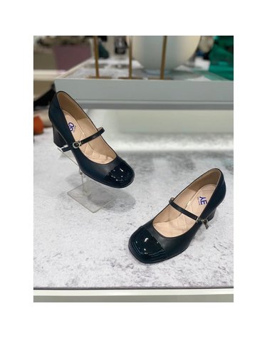 [갤러리아] 고세 데일리 여성 투톤포인트 메리제인 펌프스 GEP3F009 블랙 7cm