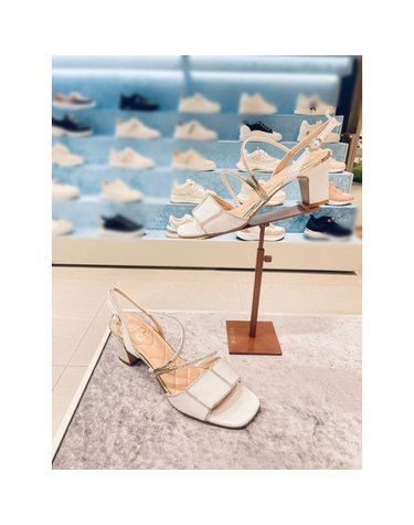 [갤러리아] 고세 데일리 여성 큐빅스트랩 스트랩샌들 GHS4S065 화이트 6cm