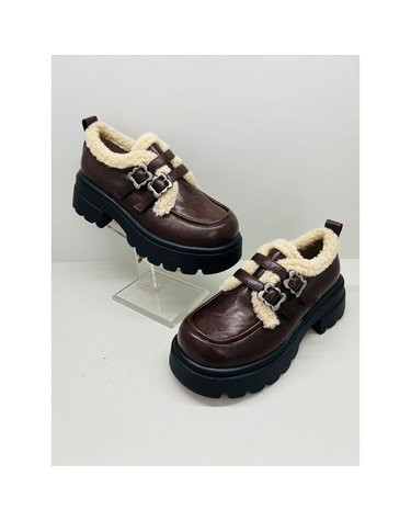 [갤러리아] 고세 데일리 여성 양털 퍼 청키로퍼 GZP4F034 브라운 5cm