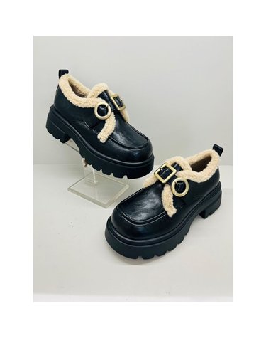 [갤러리아] 고세 데일리 여성 벨크로 양털 퍼 청키로퍼 GZP4F035 블랙 5cm