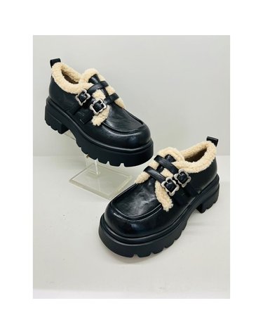 [갤러리아] 고세 데일리 여성 양털 퍼 청키로퍼 GZP4F034 블랙 5cm