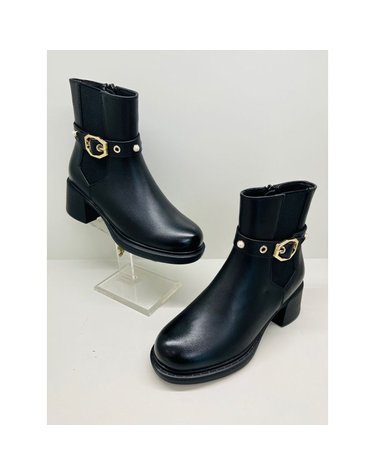 [갤러리아] 고세 데일리 여성 벨티드 경량 청키굽 첼시부츠 GZA4F033 블랙 5.5cm