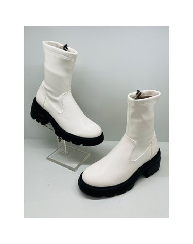 [갤러리아] 고세 데일리 여성 키높이 청키굽 스판부츠 GZA4F023 아이보리 6cm