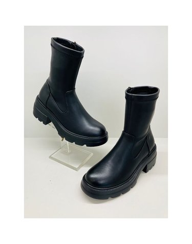 [갤러리아] 고세 데일리 여성 키높이 청키굽 스판부츠 GZA4F023 블랙 6cm