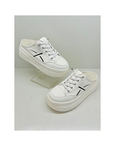 [갤러리아] 고세 데일리 여성 세피아 키높이 스니커즈 뮬 GZO5S026 화이트 6cm