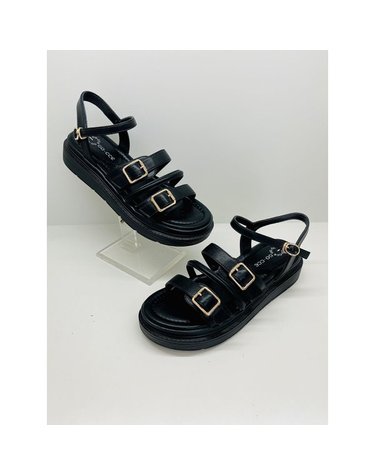 [갤러리아] 고세 데일리 여성 버클 청키 플랫폼 스트랩샌들 OZS3S088 블랙 4cm