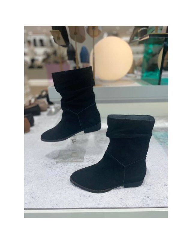 고세제화 [갤러리아] 고세 데일리 여성 샤링포인트 반부츠 GZH3F041BK 블랙 3cm 착용컷
