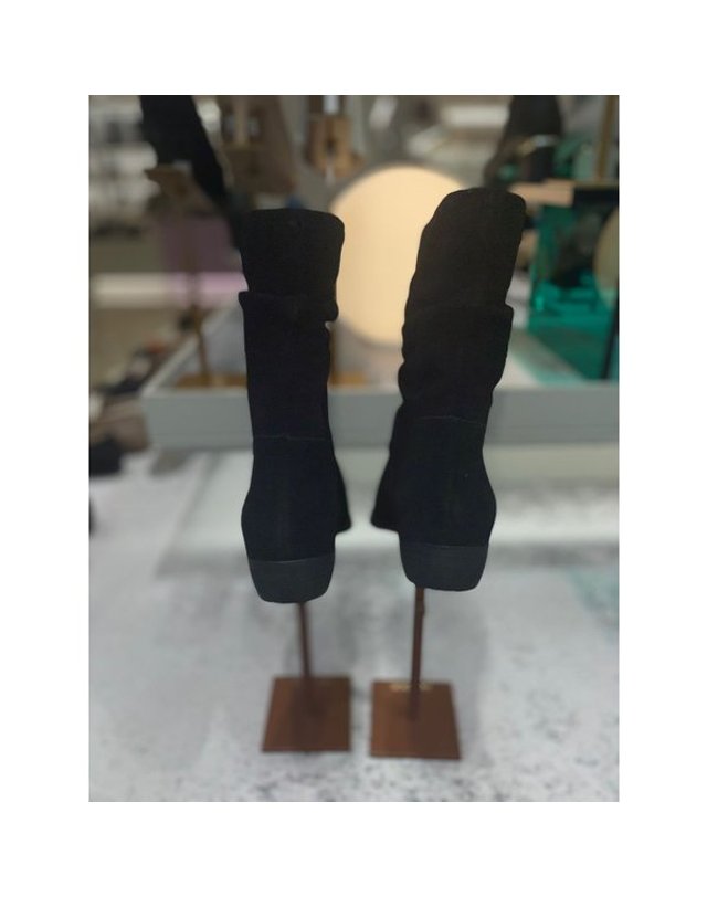 고세제화 [갤러리아] 고세 데일리 여성 샤링포인트 반부츠 GZH3F041BK 블랙 3cm 착용컷