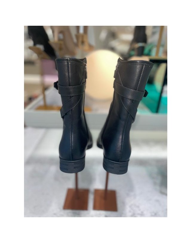 고세제화 [갤러리아] 고세 데일리 여성 초경량 띠포인트 토끼털 하프부츠 GZH3F120BK 블랙 3cm 착용컷