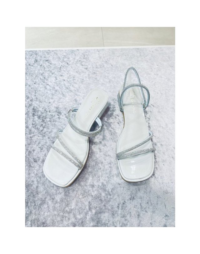 고세제화 [갤러리아] 고세 데일리 여성 큐빅 스트랩 샌들 OZS4S103 하늘 3cm 착용컷