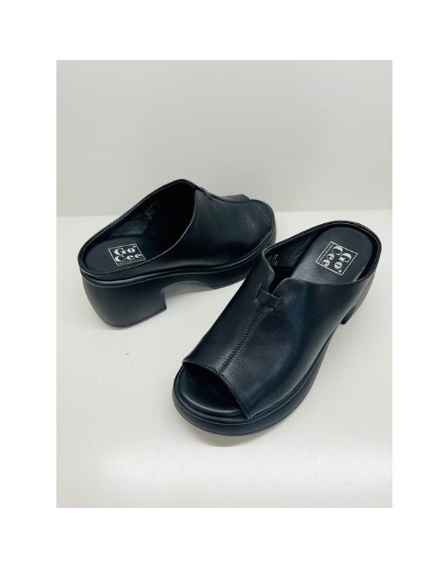 고세제화 [갤러리아] 고세 데일리 여성 경량 가보시 통굽 슬리퍼 뮬 GZS5S023 블랙 6cm 착용컷