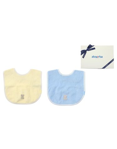 [갤러리아] (압소바출산,백일,아기턱받이세트)로디앙테리턱받이블루+노랑2종세트(A1A-11103)