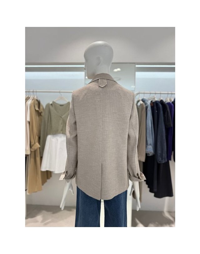 쥬크 [갤러리아] [26 여름] 린넨 블렌드 원버튼 자켓 (Z262MSF102) 착용컷