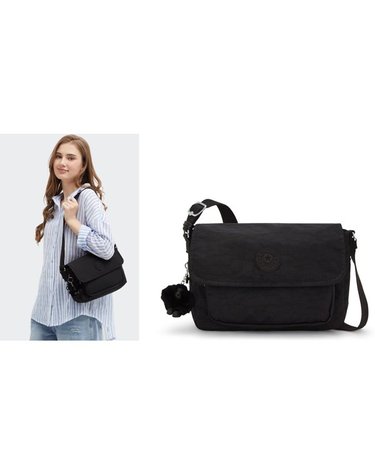 [갤러리아] 키플링 데일리 여행용 크로스백 스퀘어백 달마 KQABS04 BK/N
