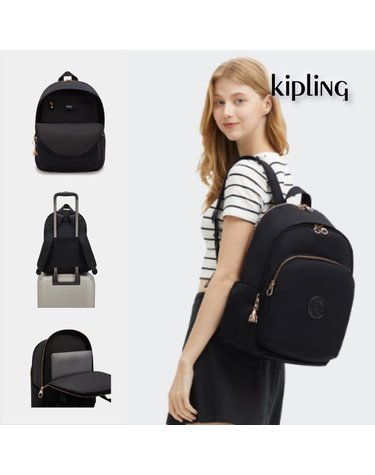 [갤러리아] 키플링 백팩 17L 데일리백 델리아M 블랙로즈스파이스 KPCBA03 BKRS